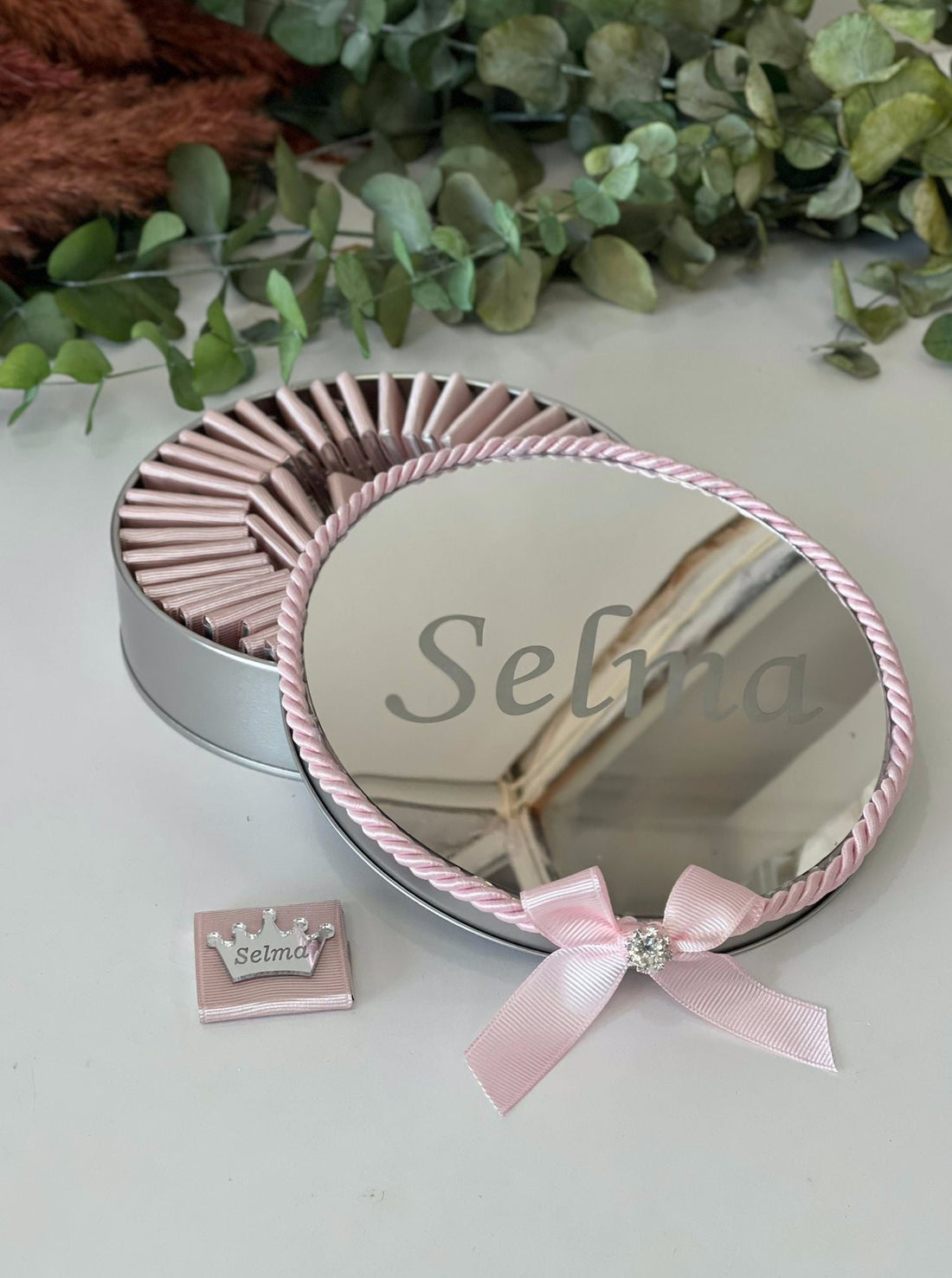 Boite à chocolat personnalisée Fleurs séchées beyaz – ORDESIGNN